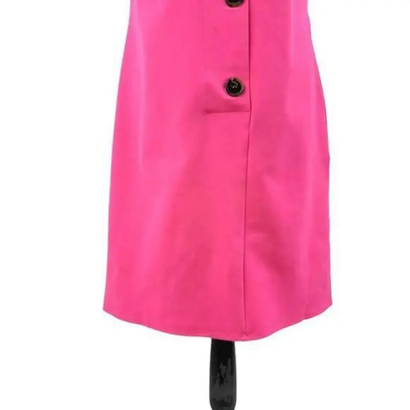 SAIL TO SABLE Womens High Neck Sheath Kneelength Dress Size Medium Pink New - Picture 9 of 12